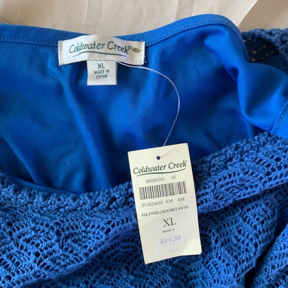 Coldwater Creek cobalt blue top XL NWT - Picture 5 of 10